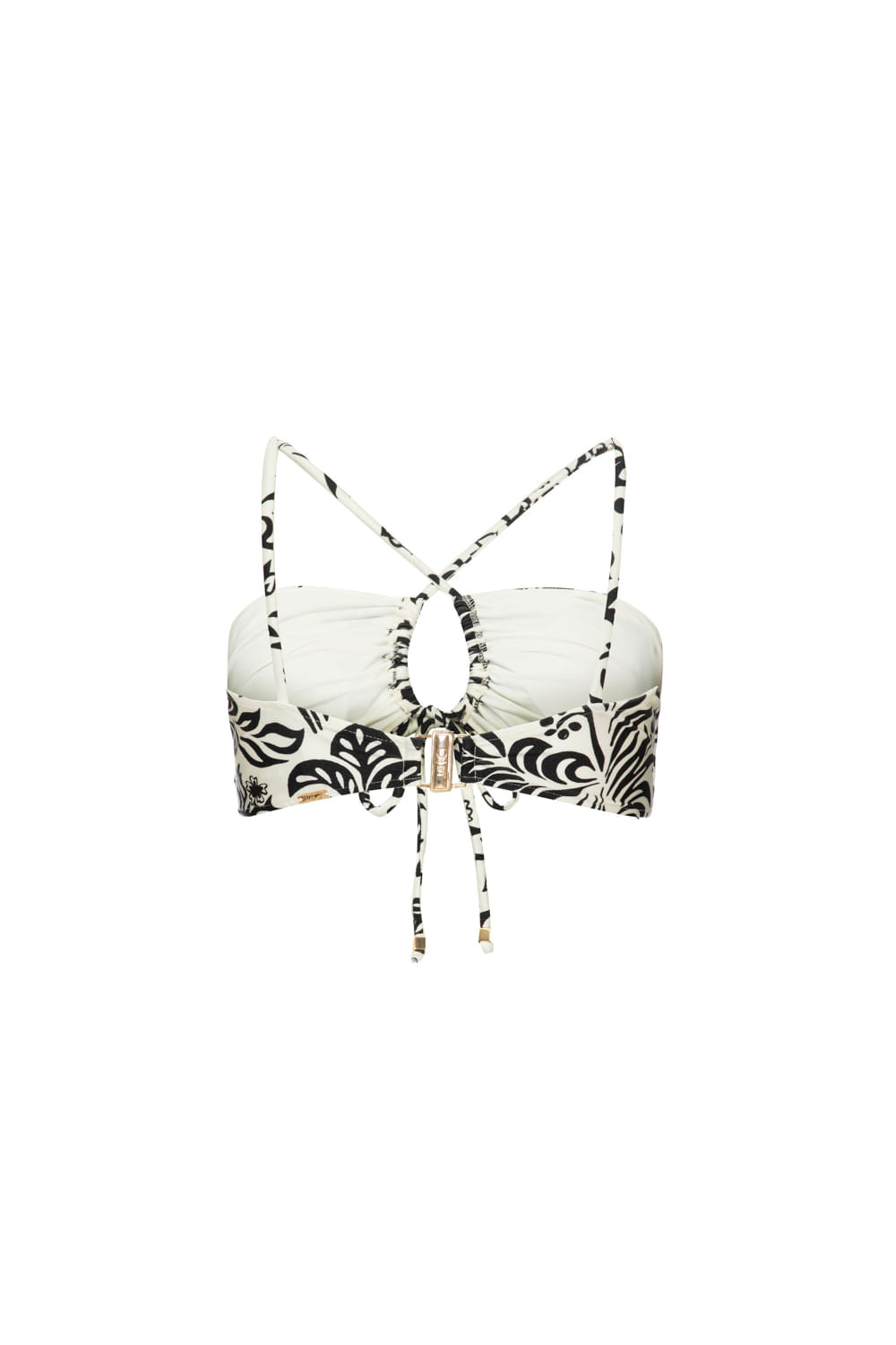 TOP BIQUÍNI TRANÇADO TROPICAL GRÁFICO OFF WHITE