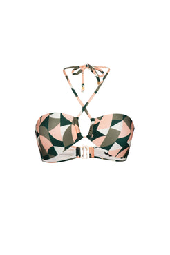 TOP BIQUÍNI GEOMÉTRICO ZELLIJ VERDE