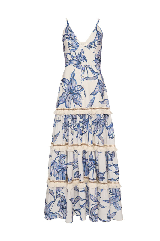 VESTIDO LONGO ENTREMEIO STARGAZER OFF WHITE