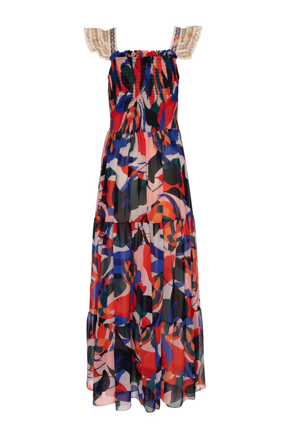 VESTIDO LONGO LASTEX PROTEA VERMELHO