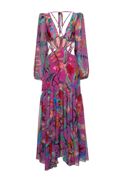 VESTIDO LONGO CORDÃO ZAMIA ROSA