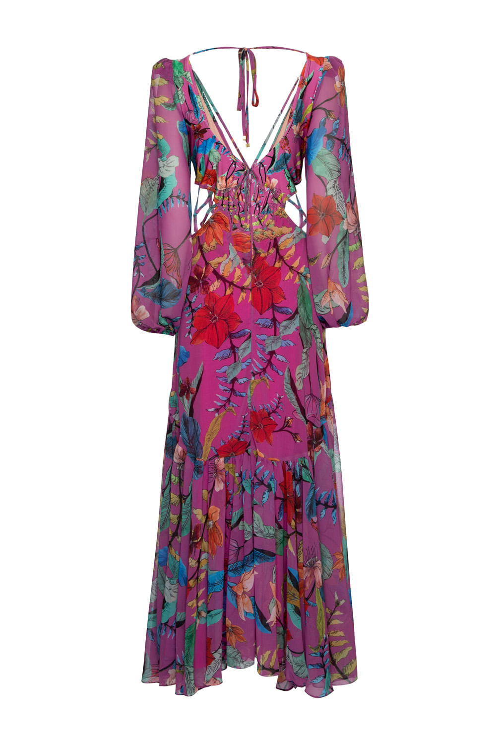 VESTIDO LONGO CORDÃO ZAMIA ROSA