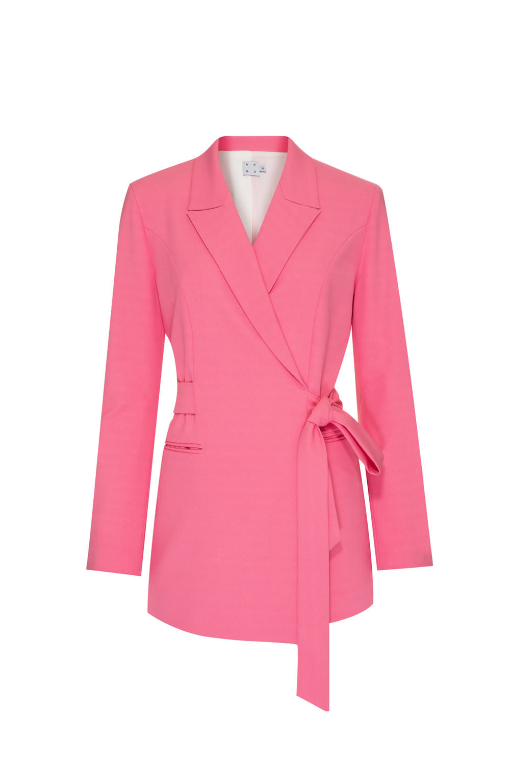 Blazer transpassado crepe rosa
