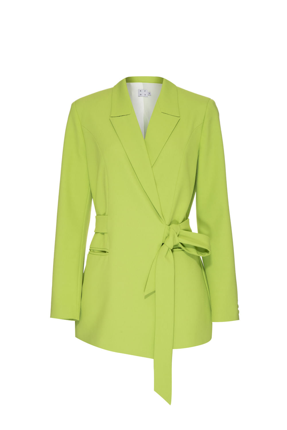 Blazer transpassado crepe verde