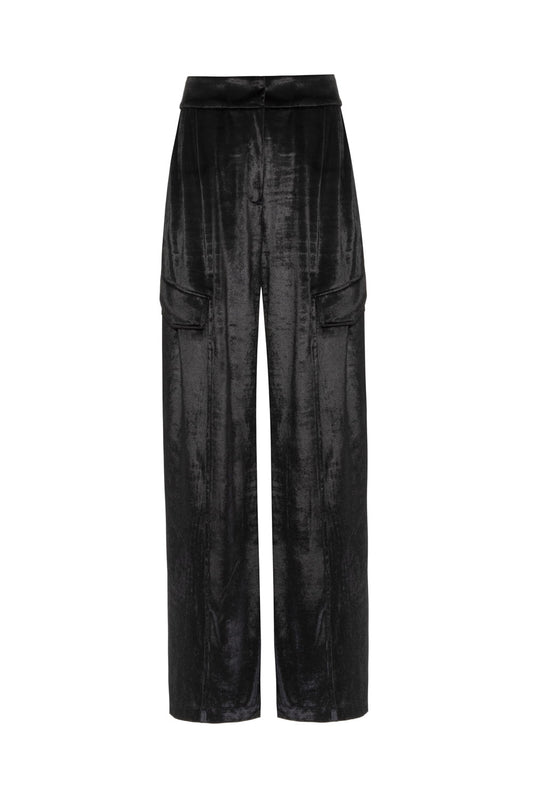 CALÇA BOLSOS VELUDO PRETO