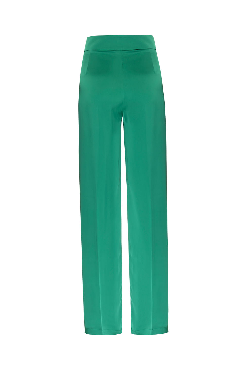 CALÇA RETA CETIM VERDE
