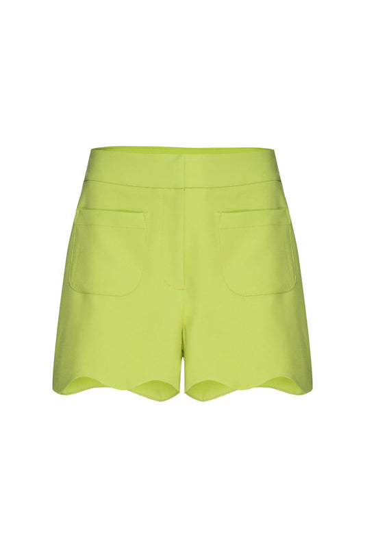 SHORT BOLSOS CREPE VERDE