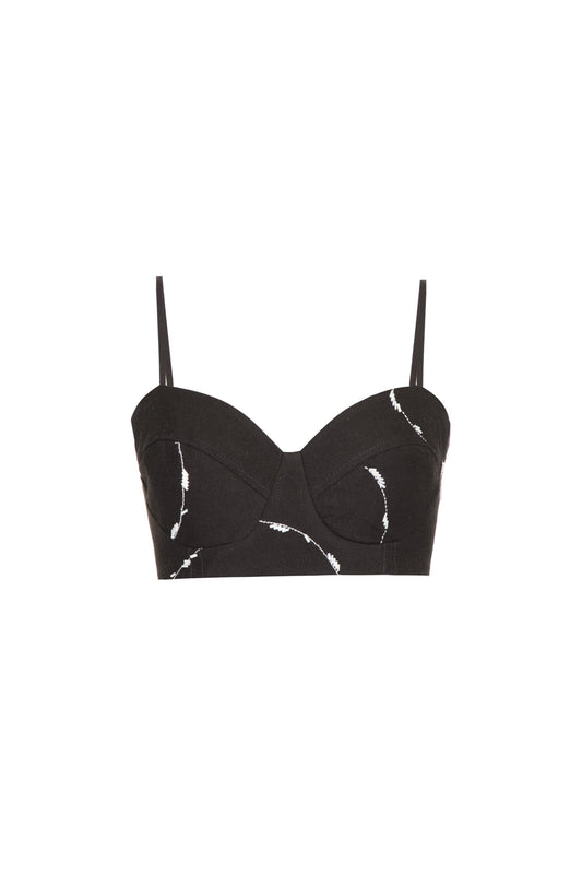 TOP CROPPED CIRCLES PRETO