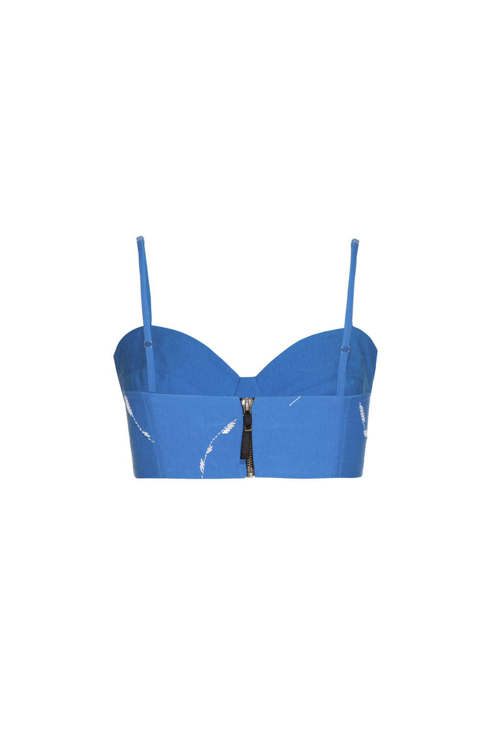 TOP CROPPED CIRCLES AZUL