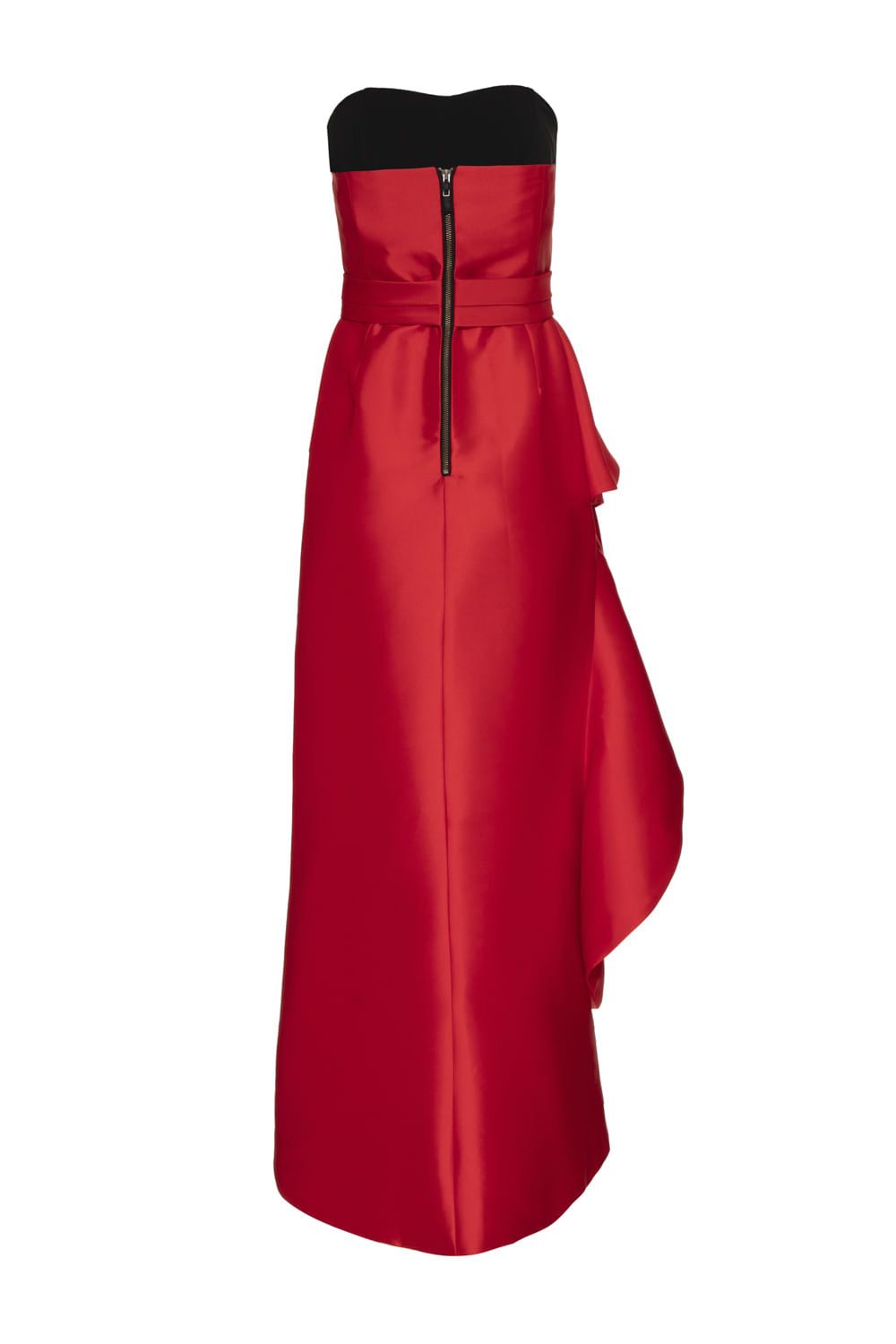 VESTIDO LONGO CAMADAS BABADO ZIBELINE VERMELHO