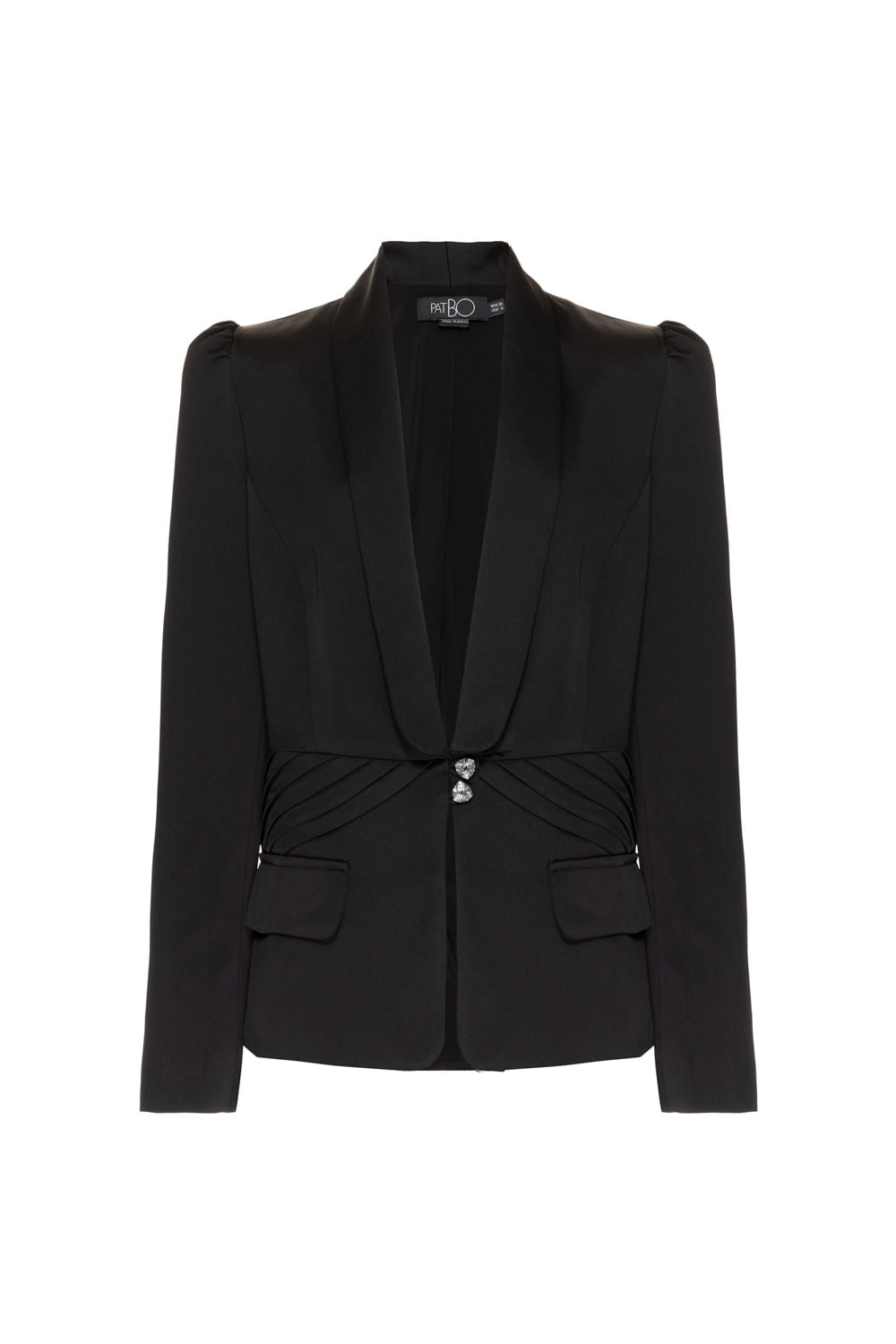 Blazer cetim rampling preto