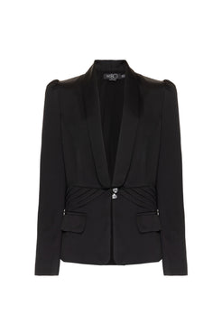Blazer cetim rampling preto