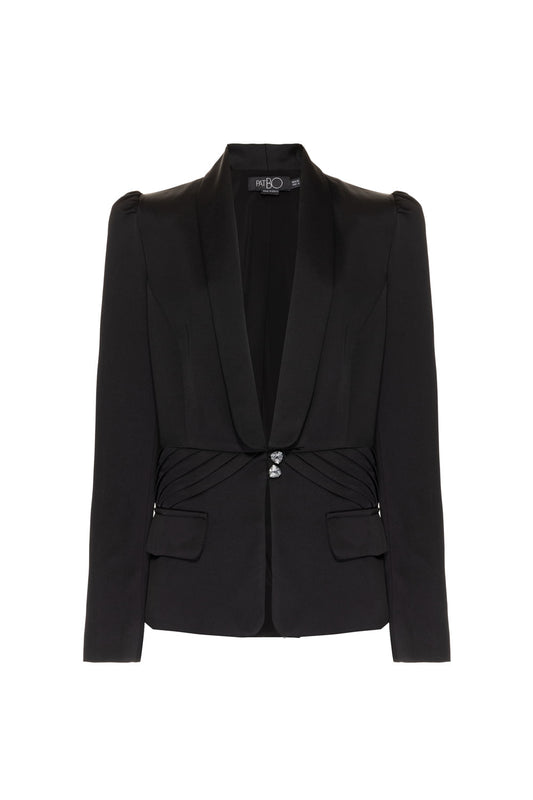 Blazer cetim rampling preto