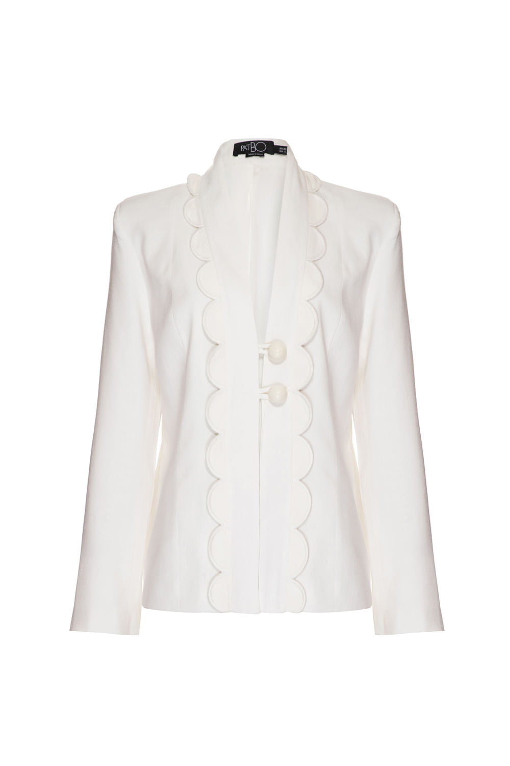 Blazer recorte linho nilo matron off white