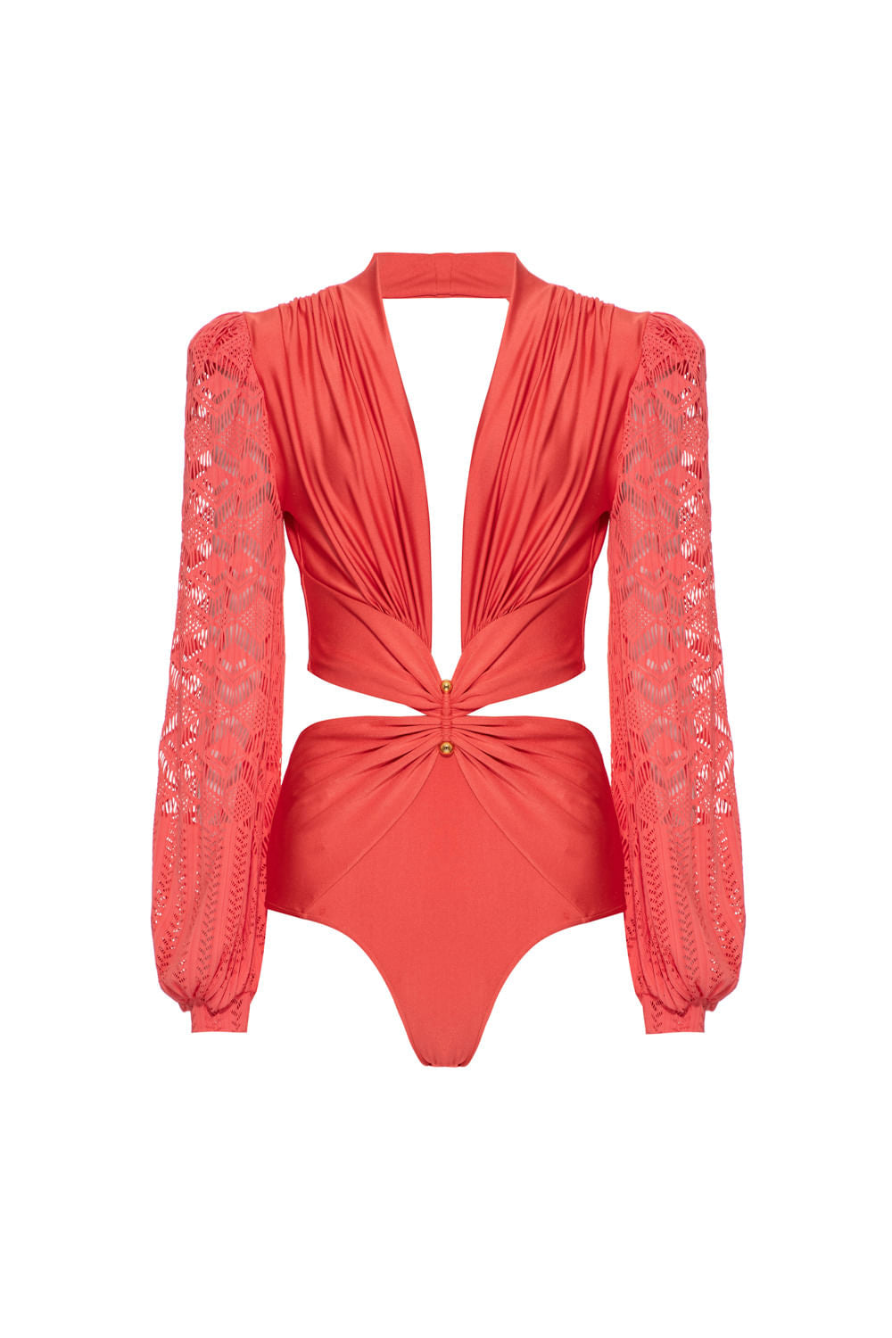 BODY MANGAS TELA GEO LUDIC CORAL