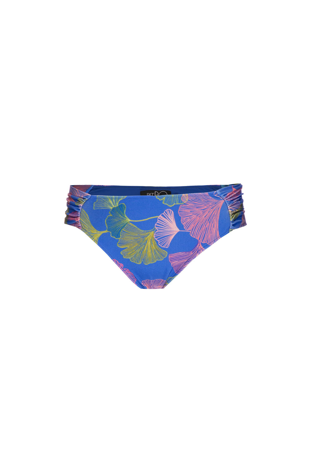 CALCINHA BIQUÍNI LYCRA MEMORY LEAVES AZUL