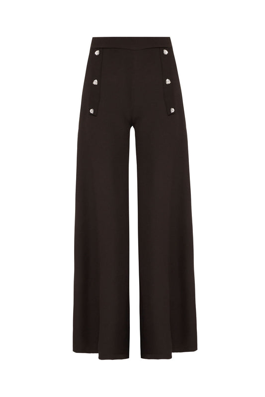CALÇA PANTALONA CREPE EDIE PRETO