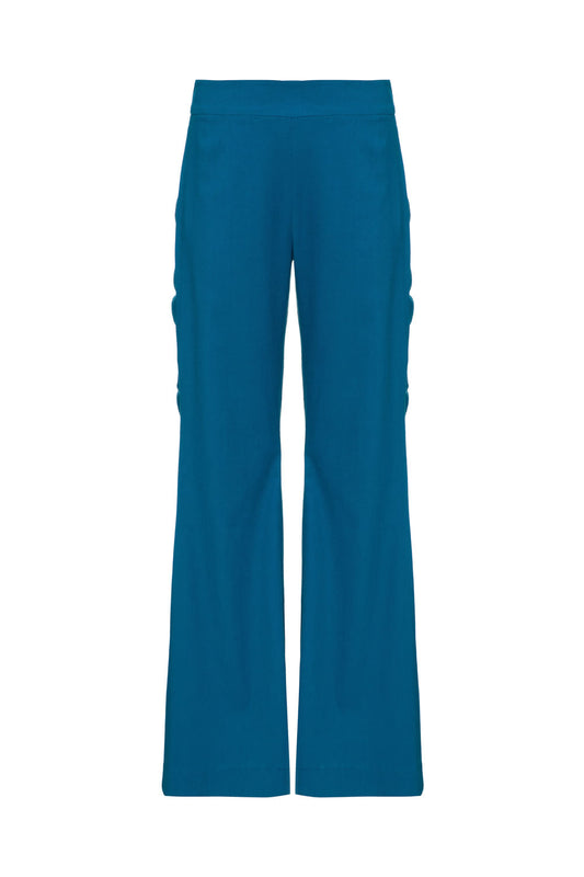 CALÇA RECORTE LINHO NILO MATRON AZUL