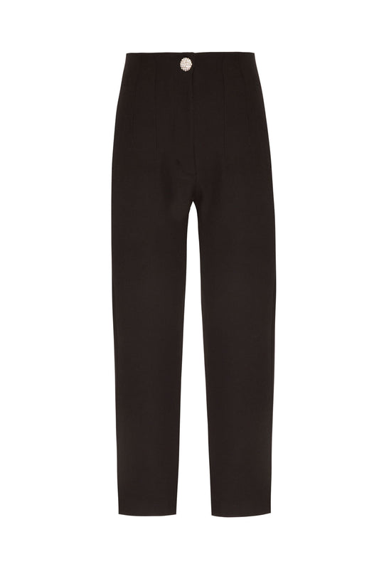 CALÇA PESPONTOS CREPE EDIE PRETO