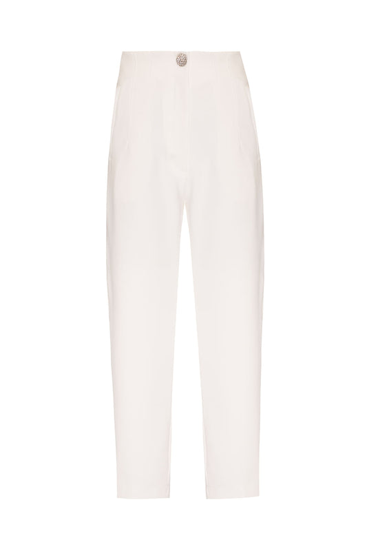 CALÇA PESPONTOS CREPE EDIE OFF WHITE