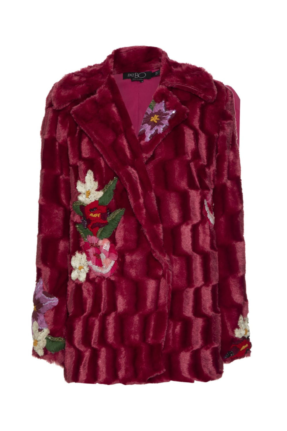 CASACO BORDADO FAUX FUR GEORGY ROSA
