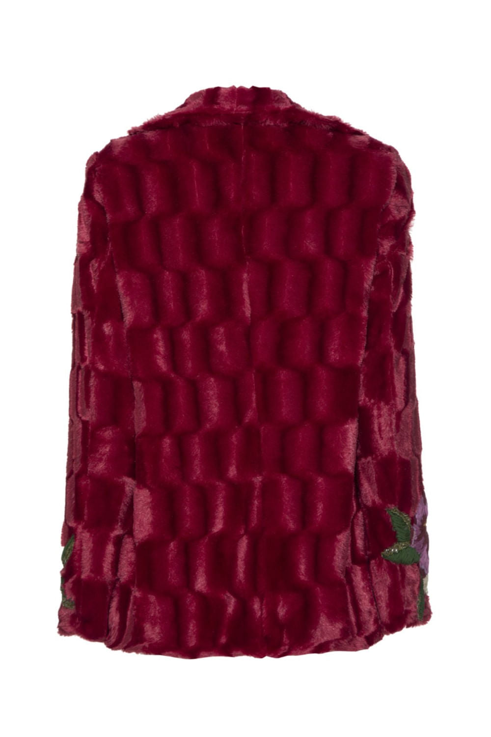 CASACO BORDADO FAUX FUR GEORGY ROSA