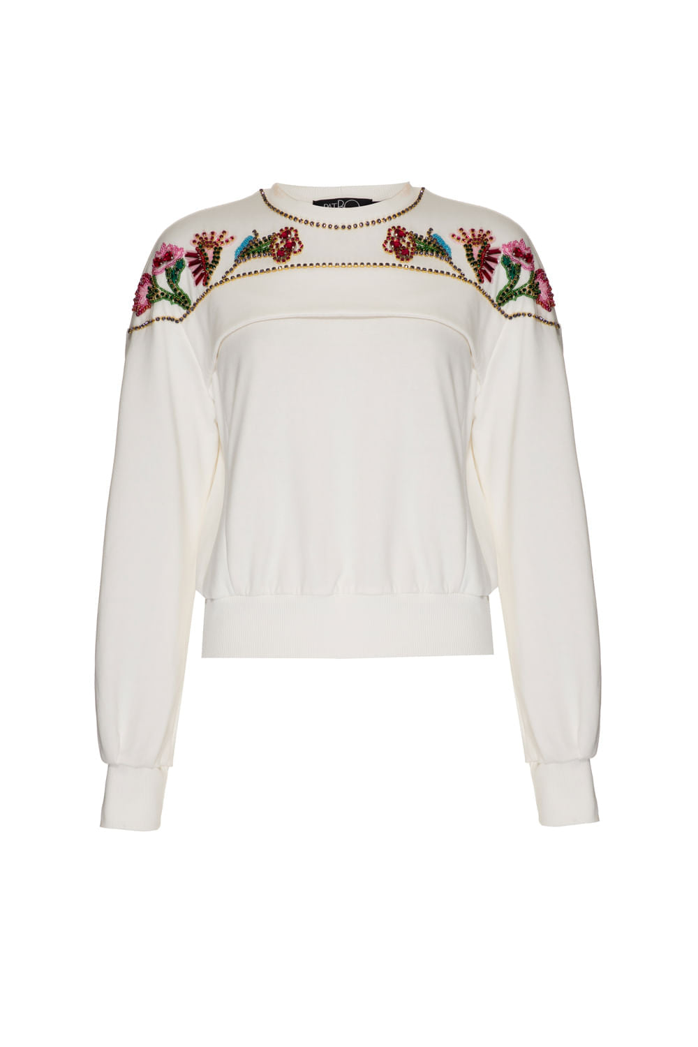 CASACO BORDADO MOLETOM LUCY - MÃES OFF WHITE