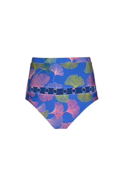 HOT PANTS VAZADOS LYCRA MEMORY LEAVES AZUL