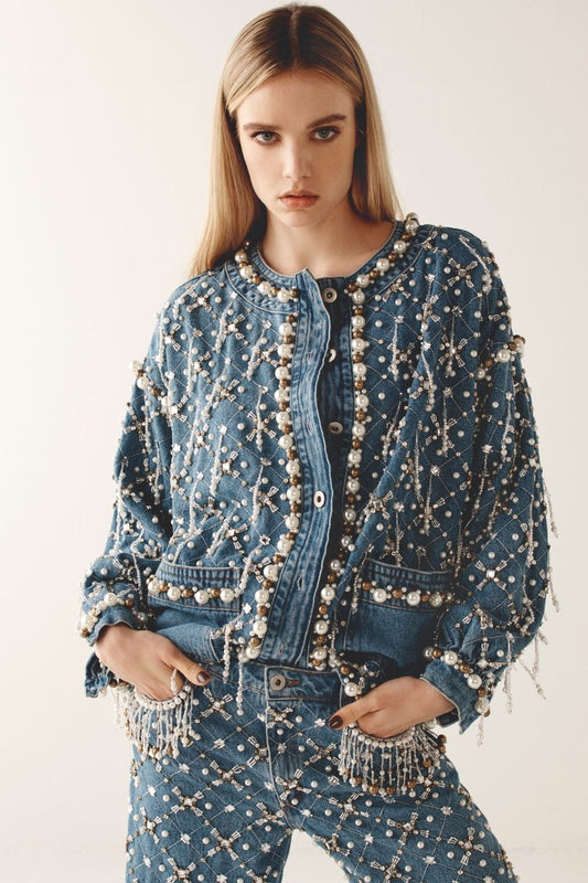 JAQUETA  PATBO I23 AZUL JEANS CLARO