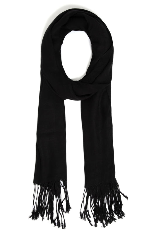 LENÇO PASHMINA FRANJAS BLACK
