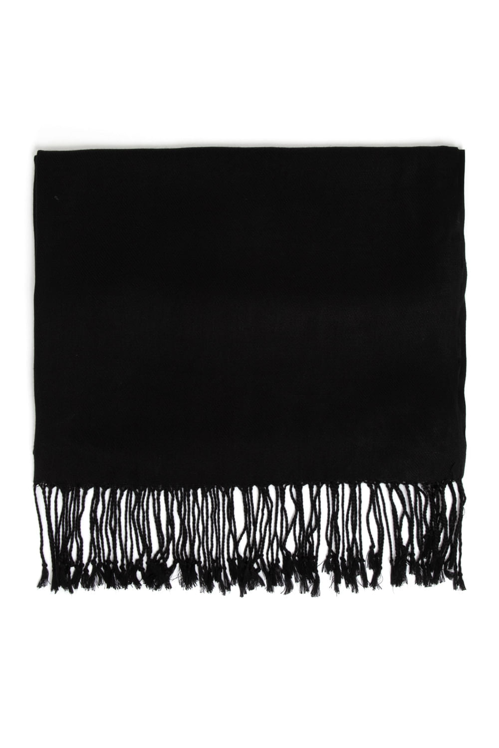 LENÇO PASHMINA FRANJAS BLACK