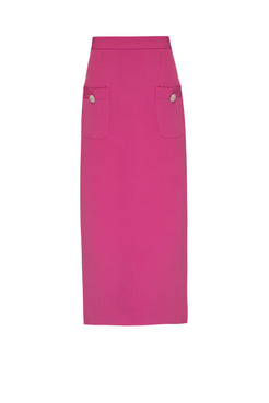 SAIA MÍDI CREPE EDIE FUCSIA