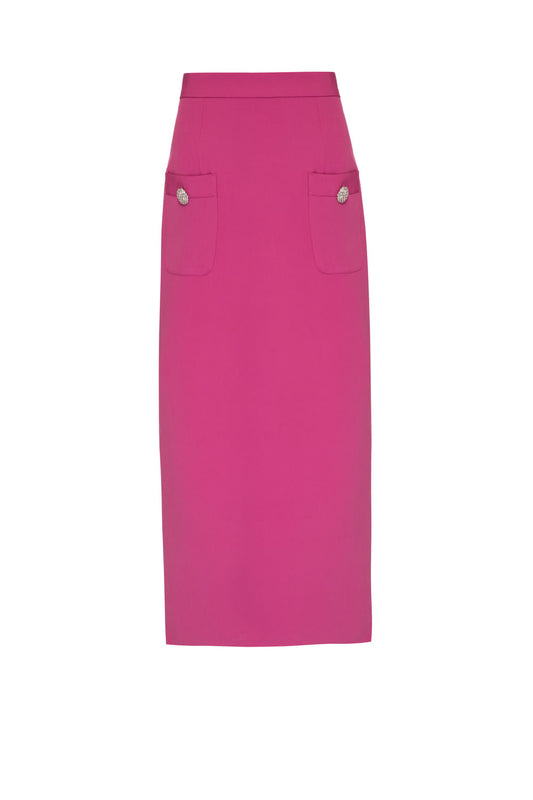 SAIA MÍDI CREPE EDIE FUCSIA