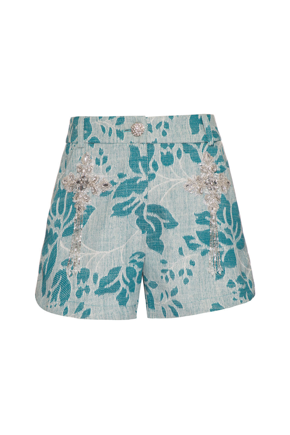 Short bordado jacquard benedetta verde