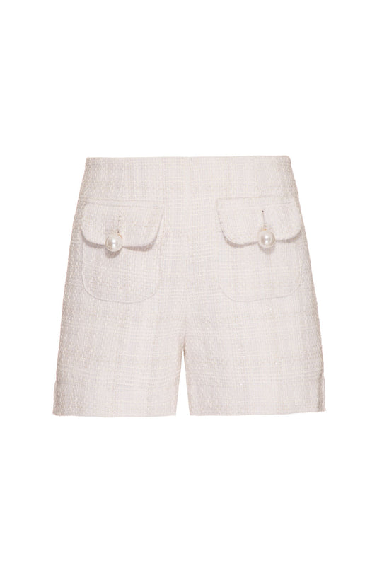 SHORT BOLSOS TWEED CHARLOTTE OFF WHITE