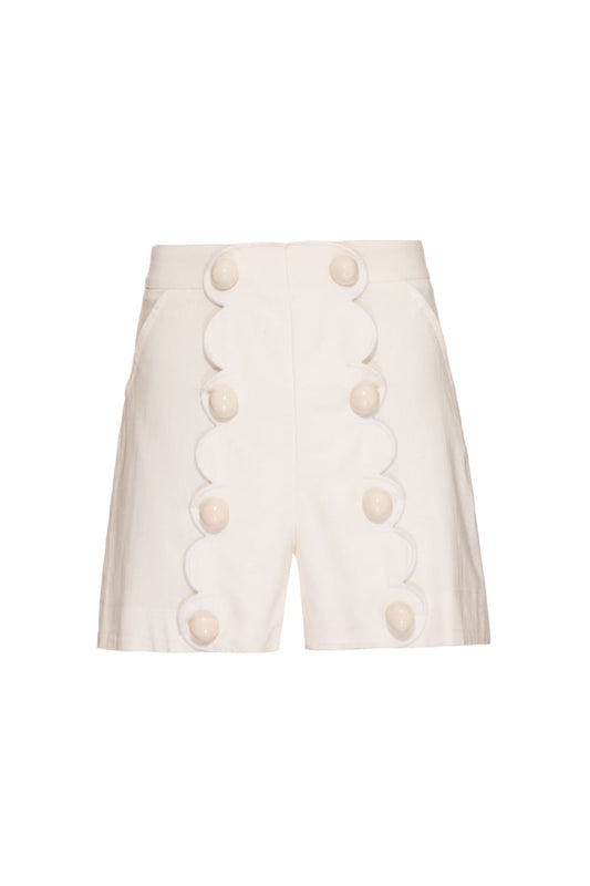 SHORT BOTÕES LINHO NILO MATRON OFF WHITE