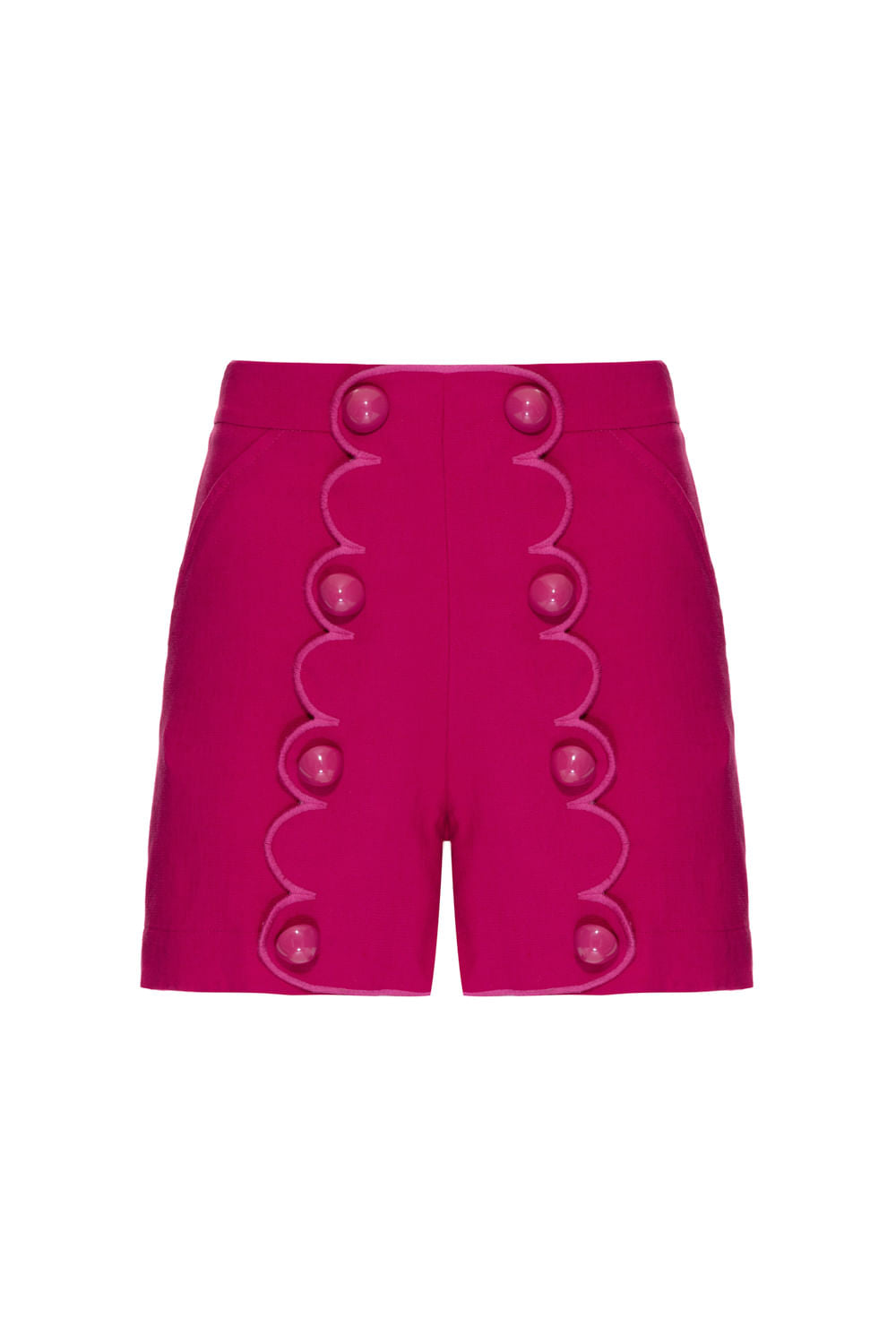 SHORT BOTÕES LINHO NILO MATRON ROSA
