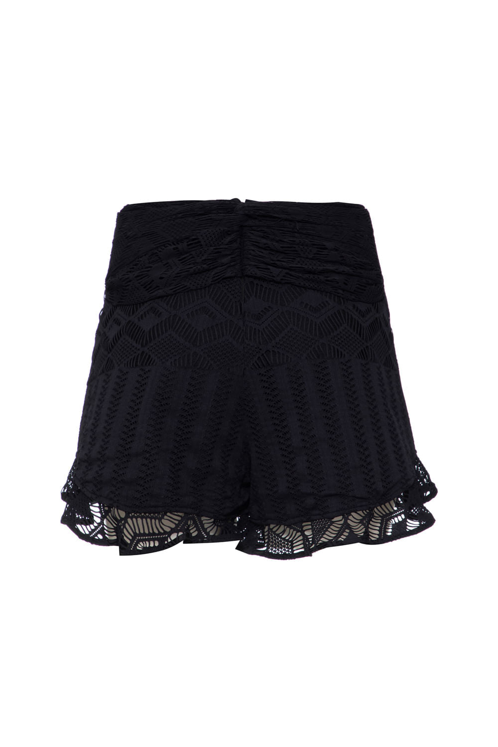 SHORT BABADO TELA GEO LUDIC PRETO