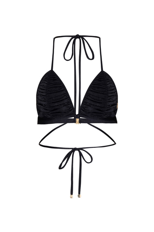 TOP BIQUÍNI CORDÕES LYCRA JOLIE PRETO