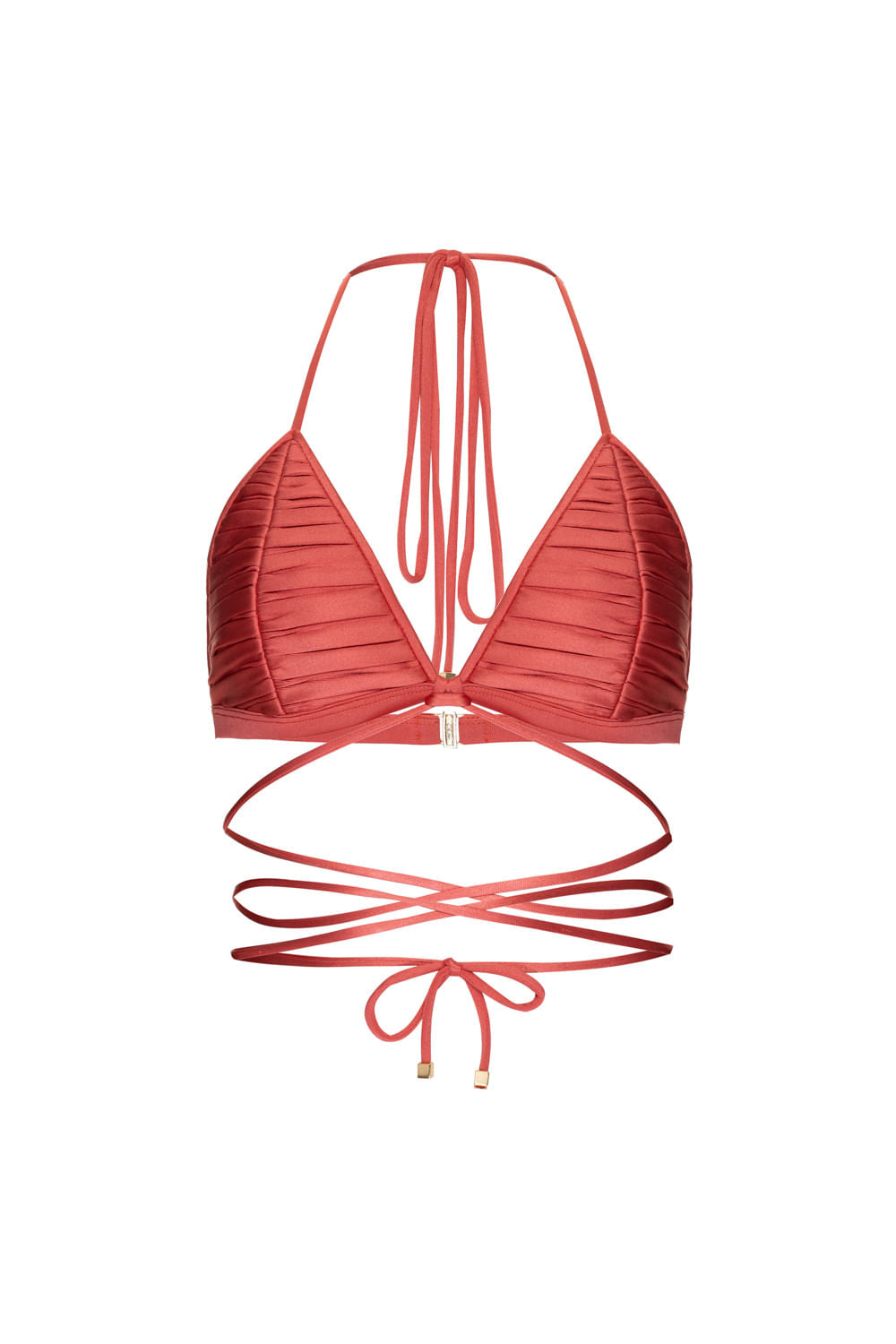 TOP BIQUÍNI CORDÕES LYCRA JOLIE CORAL