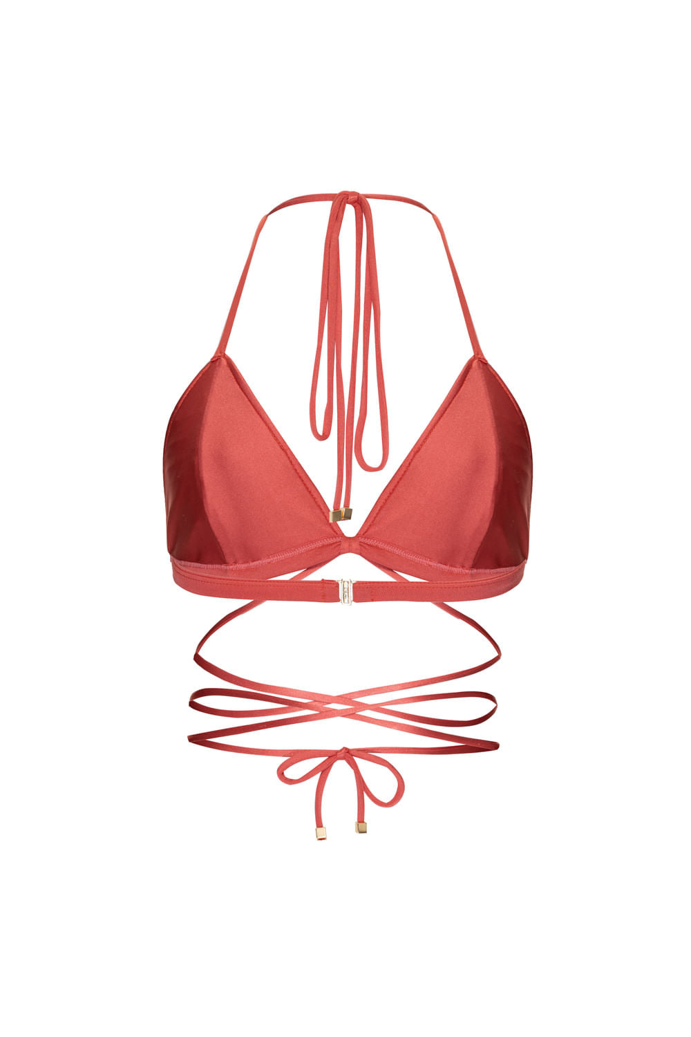 TOP BIQUÍNI CORDÕES LYCRA JOLIE CORAL