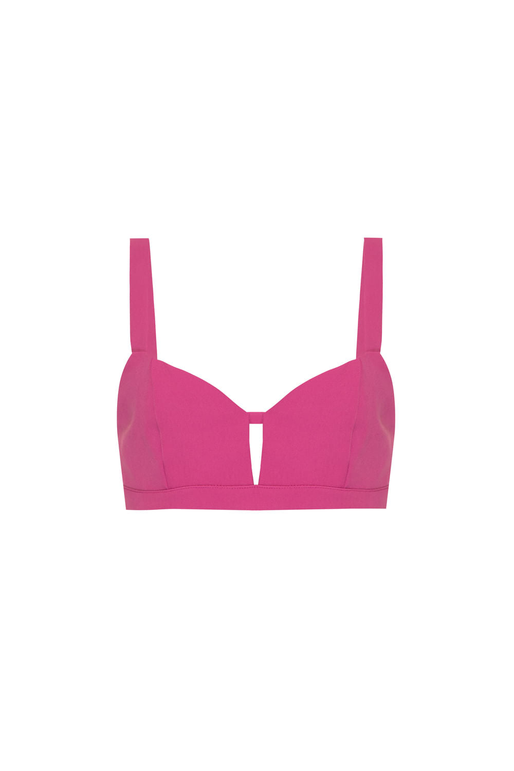 TOP CROPPED RECORTE CREPE EDIE FUCSIA