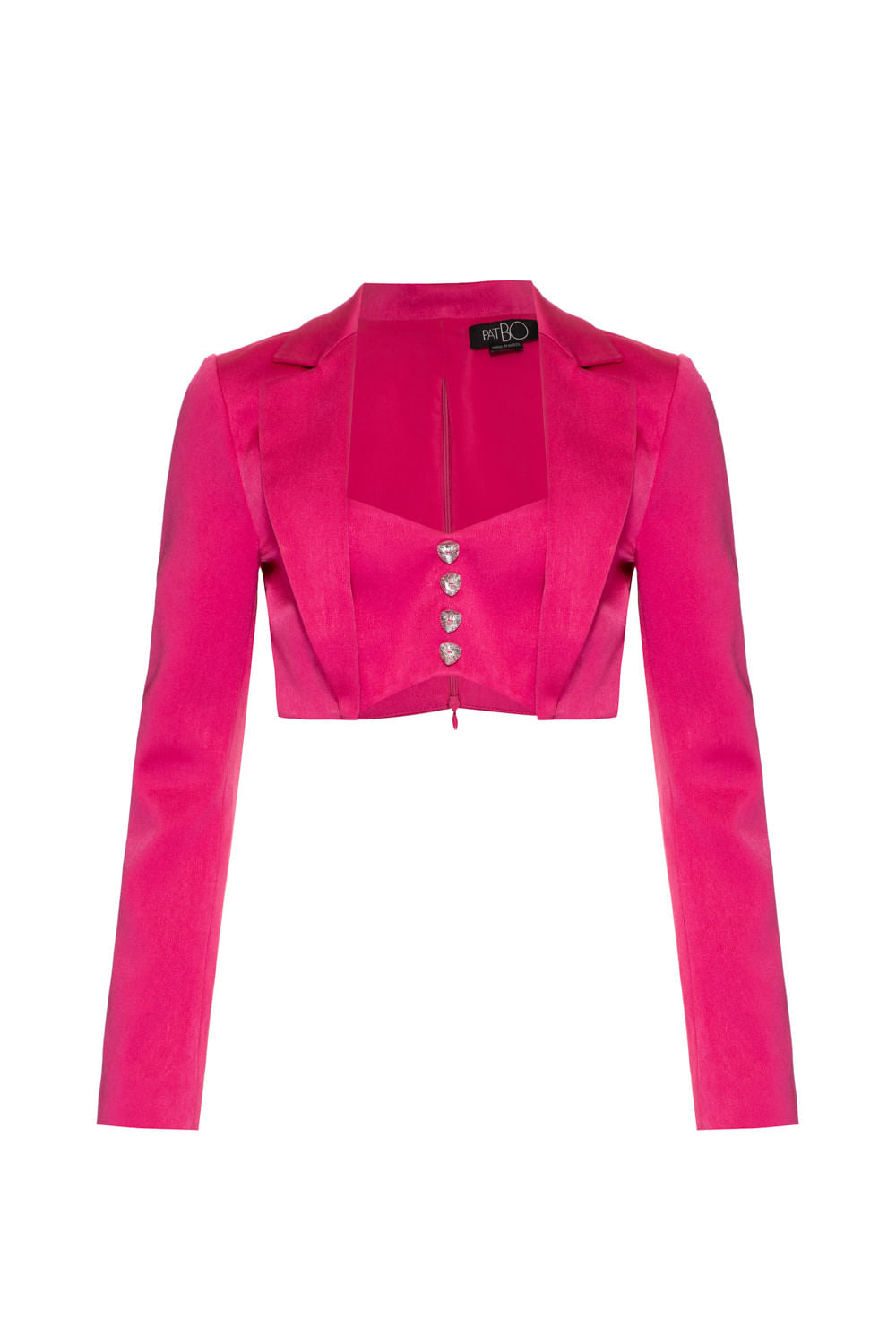 TOP CROPPED MANGAS CETIM RAMPLING PINK