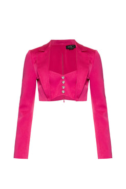 TOP CROPPED MANGAS CETIM RAMPLING PINK