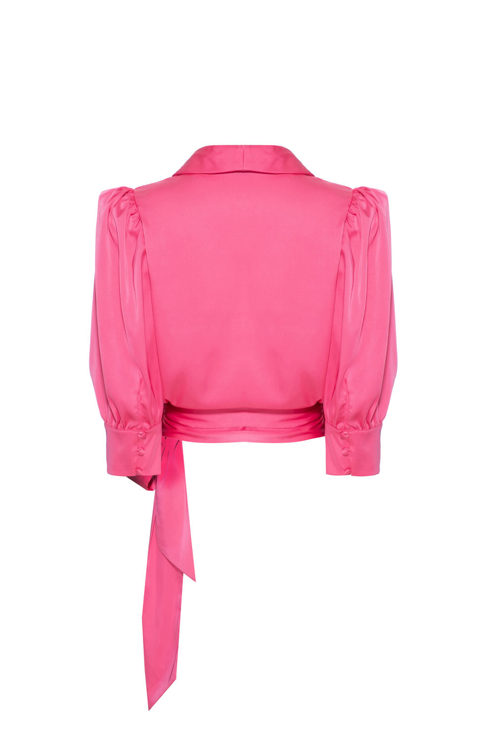 TOP CROPPED AMARRAÇÃO CETIM EUPHORIA ROSA