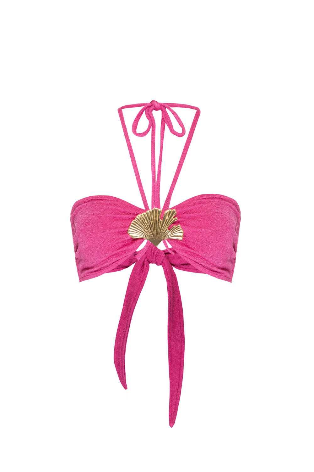 TOP BIQUÍNI FIVELA MALHA LUXOR SPY ROSA