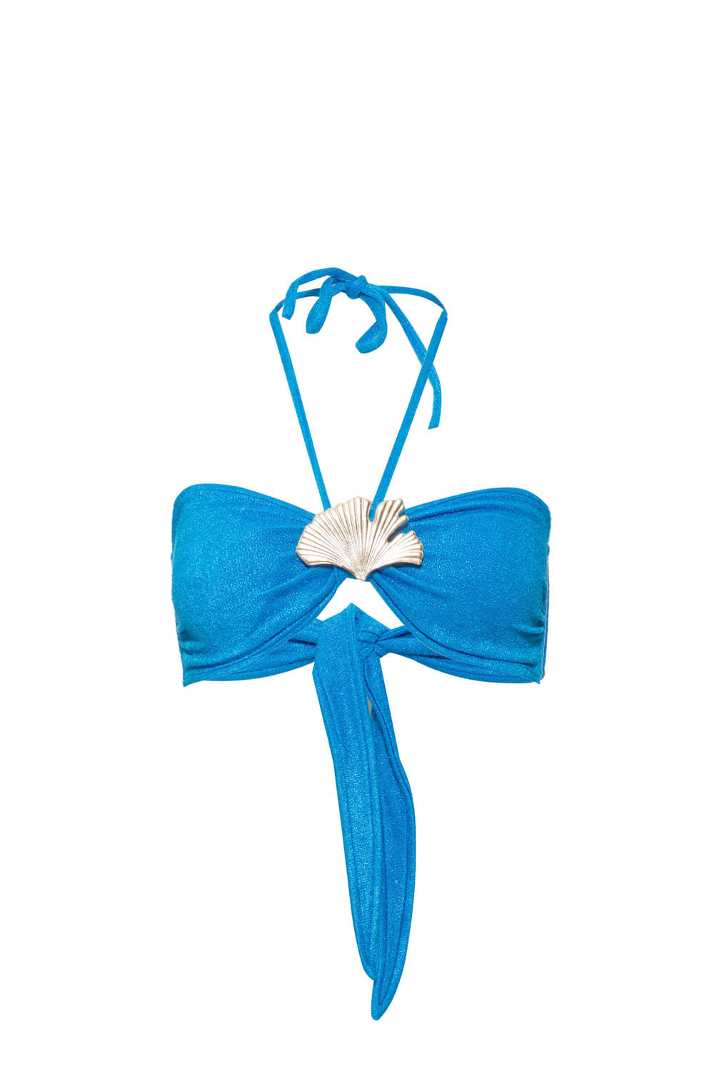 TOP BIQUÍNI FIVELA MALHA LUXOR SPY AZUL