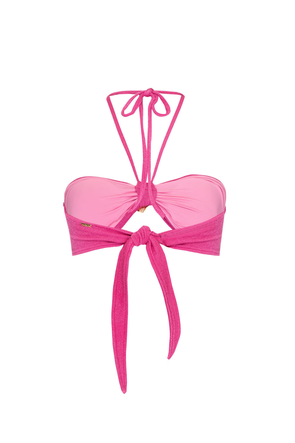 TOP BIQUÍNI FIVELA MALHA LUXOR SPY ROSA