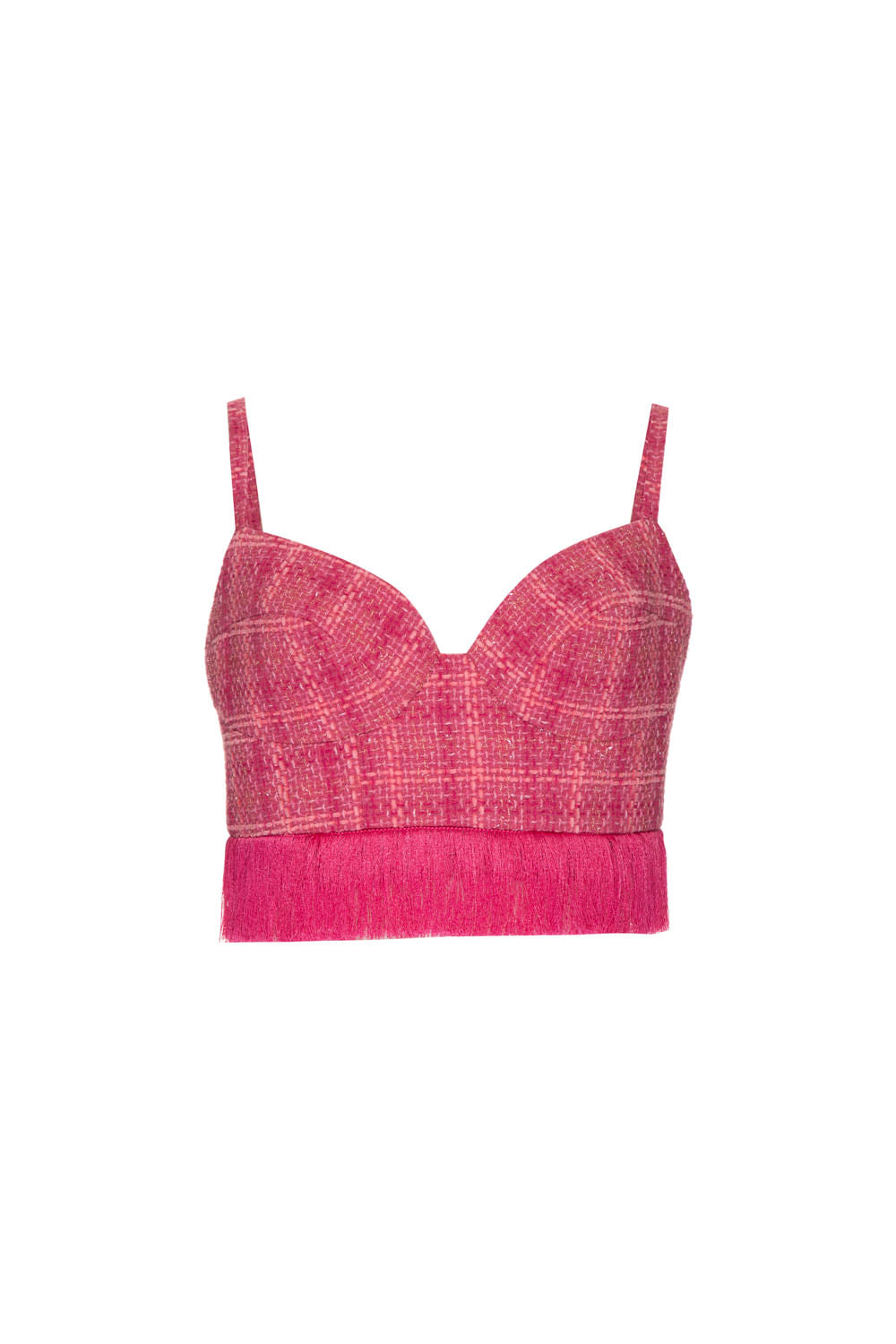 TOP CROPPED FRANJAS TWEED CHARLOTTE - MÃES ROSA