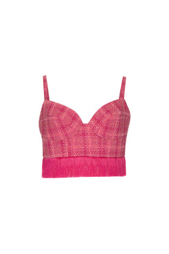 TOP CROPPED FRANJAS TWEED CHARLOTTE - MÃES ROSA